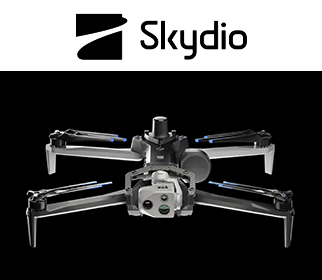 Logotipo de Skydio y dron
