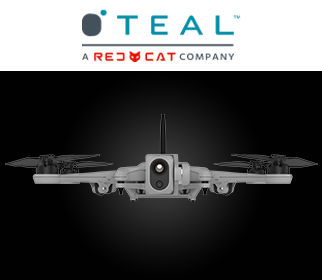Logotipo de Teal2 y dron de Teal2 
